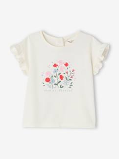 -Camiseta con flores en relieve para bebé