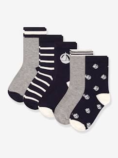 Niño-Ropa interior-Calcetines-Pack de 5 pares de calcetines PETIT BATEAU