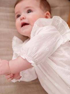 Blusa bordada de manga larga para bebé recién nacido
