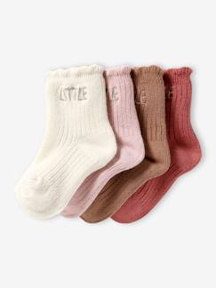 Pack de 4 pares de calcetines «Little» para bebé
