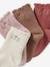 Pack de 4 pares de calcetines «Little» para bebé capuchino+rosa viejo 