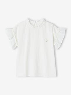 Niña-Camisetas-Blusa de dos tejidos para niña