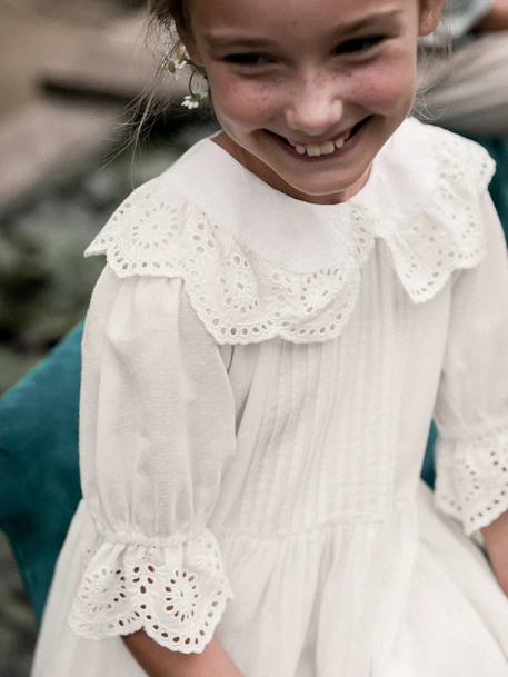 Vestido de ceremonia Adeline para niña CYRILLUS blanco 