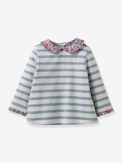 Niño-Camisetas y polos-Camisetas cuello alto-Camiseta marinera de tejido Liberty para bebé CYRILLUS