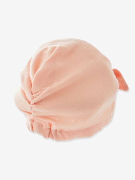 Sombrero estilo fular anudado liso para bebé niña rosa+rosa maquillaje 