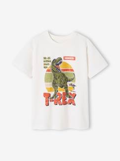 camisetas-Camiseta con estampado de dinosaurio para niño