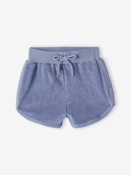 Pack de 4 shorts de felpa para bebé recién nacido azul chambray 