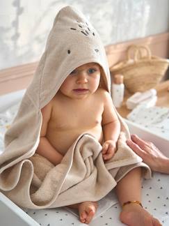 Textil Hogar y Decoración-Ropa de baño-Capa de baño básica, de algodón reciclado, para bebé