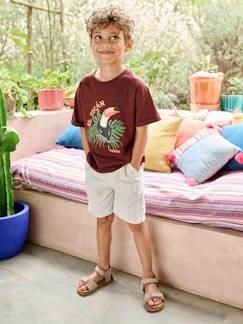 Niño-Bermudas de algodón/lino para niño