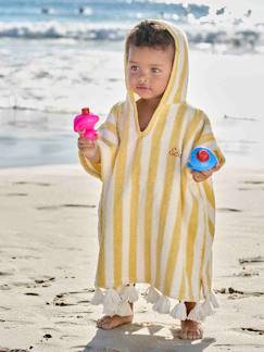 Textil Hogar y Decoración-Ropa de baño-Capas de baño-Poncho de baño a rayas, para bebé, personalizable