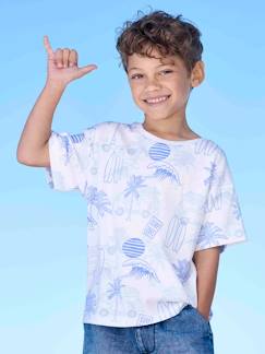 Niño-Camiseta estampado gráfico vacaciones niño