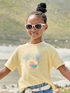 Camiseta estampada de punto con relieve para niña