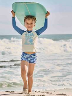 Niño-Conjunto de bañador antirrayos UV de camiseta + bóxer, para niño