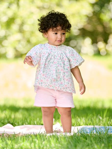 Bebé-Shorts-Short para bebé con cinturón floral