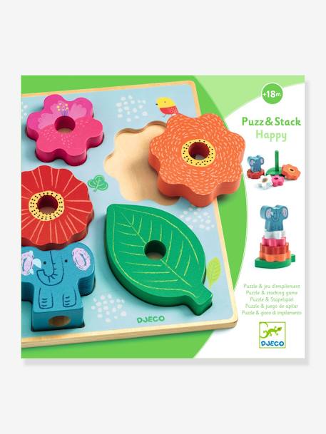 Puzzle de encajar y juego de apilar 'Puzz & Stack Happy' - DJECO multicolor 