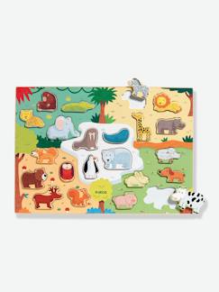 Juguetes-Juegos educativos- Puzzles-Puzzle Animales de madera - DJECO