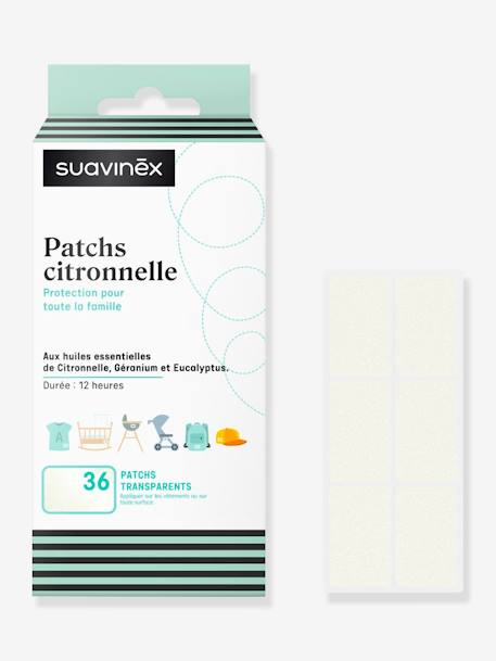 Pack de 36 parches antimosquitos SUAVINEX con citronela blanco 