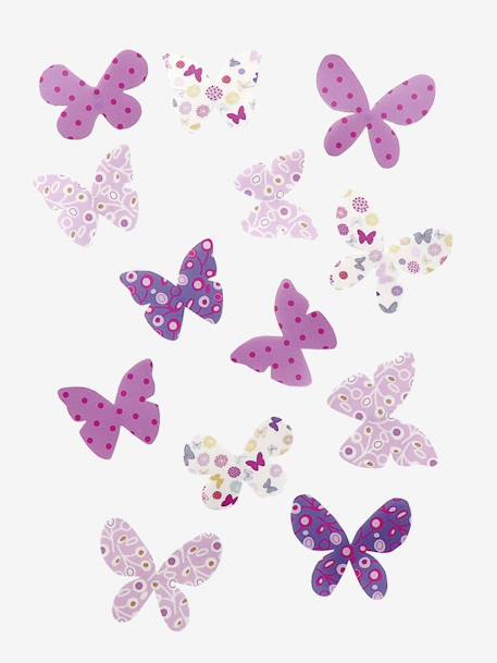 Lote de 14 mariposas decorativas niña Multicolor+ROSA CLARO ESTAMPADO 