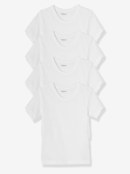 Pack de 4 camisetas de manga corta niño Blanco 