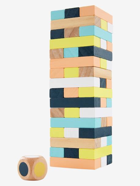 Torre infernal de madera multicolor 