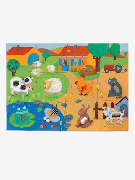 Puzzle Táctil Animales de la Granja con 20 piezas DJECO multicolor 