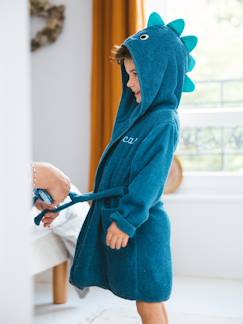 Ecorresponsables-Textil Hogar y Decoración-Ropa de baño-Albornoz disfraz para bebé Dinosaurio personalizable