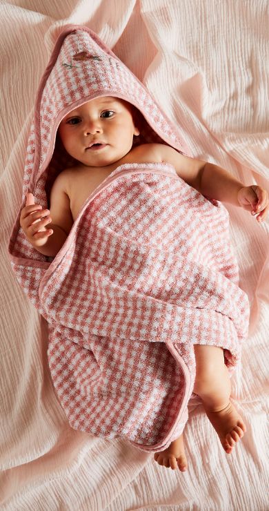 Pijama de franela de algodón, para bebé rosa medio a cuadros - Vertbaudet