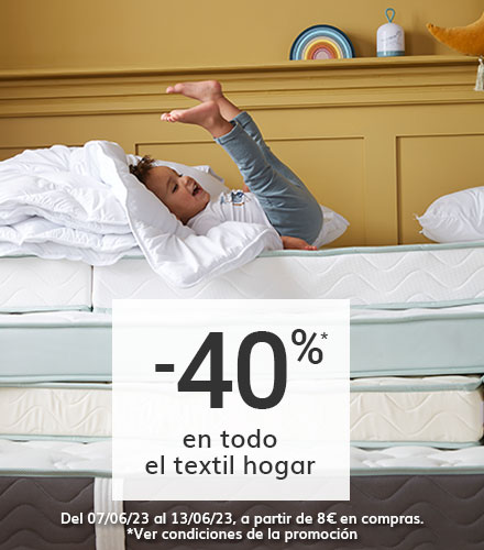 -40%* en textil hogar